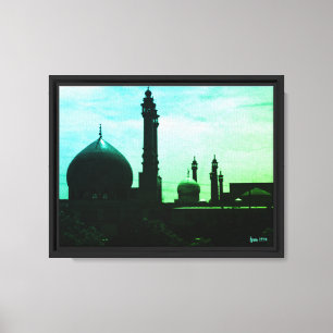 Toile Mosquée de Fatima de Qom en Iran vintage