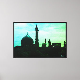 Toile Mosquée de Fatima de Qom en Iran vintage