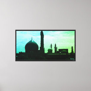 Toile Mosquée de Fatima de Qom en Iran vintage