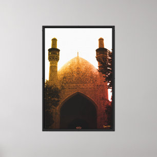 Toile Mosquée royale d'Ispahan en Iran vintage