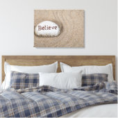 Toile mot Croire sur roche de plage (Insitu(Chambre))