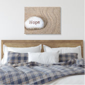 Toile mot Espoir sur roche de plage (Insitu(Chambre))