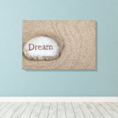 Toile mot Rêve sur rocher de plage (Insitu (Plancher de Bois))