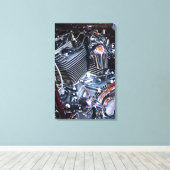 Toile Moteur de chopper personnalisé (Insitu (Plancher de Bois))