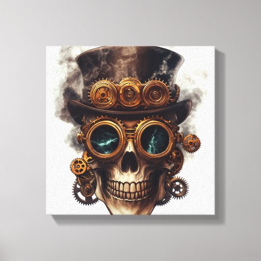 Toile Moteur de crâne Steampunk (Recto)