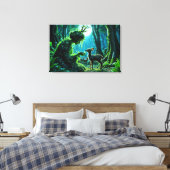 Toile Mother nature's gentle touch on a spotted fawn (Insitu(Chambre))