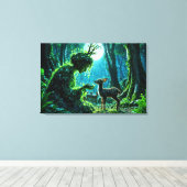 Toile Mother nature's gentle touch on a spotted fawn (Insitu (Plancher de Bois))