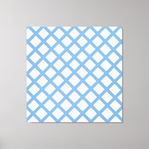 Toile Motif à rayures diamantées Harlequin bleu blanc