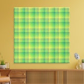 Toile Motif Abstrait à Damier Vert Bleu (Insitu(Salon))