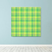 Toile Motif Abstrait à Damier Vert Bleu (Insitu (Plancher de Bois))