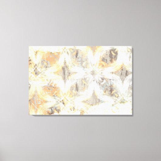 Toile Motif Abstrait blanc, gris, orange et bleu (Recto)