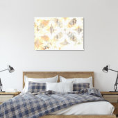 Toile Motif Abstrait blanc, gris, orange et bleu (Insitu(Chambre))