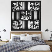Toile Motif abstrait élégant noir et blanc (Insitu(Chambre))