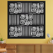 Toile Motif abstrait élégant noir et blanc (Insitu(Salon))