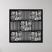 Toile Motif abstrait élégant noir et blanc (Recto)
