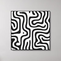 Motif Abstrait Élégant Noir et Blanc