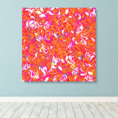 Toile Motif abstrait rose blanc orange mignon (Insitu (Plancher de Bois))