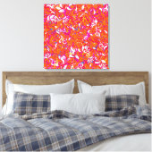 Toile Motif abstrait rose blanc orange mignon (Insitu(Chambre))