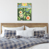 Toile Motif antique cloisonné chinois : Vert Jade (Insitu(Chambre))