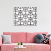 Toile Motif Avec Doodle À Main 6 (Insitu(Salon))