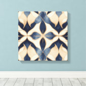 Toile motif bleu et blanc (Insitu (Plancher de Bois))