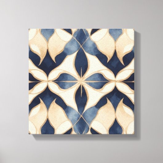 Toile motif bleu et blanc (Recto)