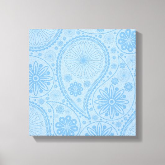Toile Motif bleu paisley (Recto)