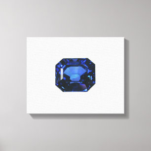 Toile Motif bleu saphir rectangulaire