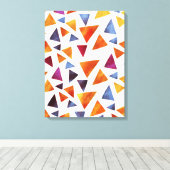 Toile Motif couleur rose or Marine bleu triangles (Insitu (Plancher de Bois))