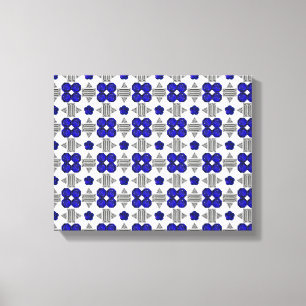 Toile Motif Croix Bleue