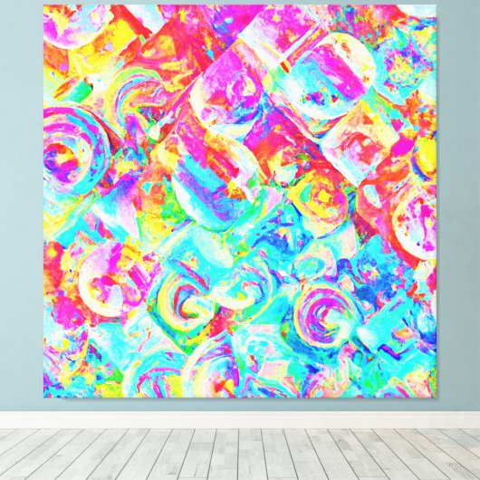 Toile Motif d'abstraction coloré (Insitu (Plancher de Bois))