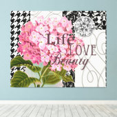 Toile Motif Damas Décor Floral Joli (Insitu (Plancher de Bois))