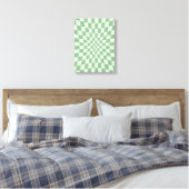 Toile Motif damier vert déformé (Insitu(Chambre))