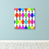 Toile Motif d'ampoules de Noël (Insitu (Plancher de Bois))