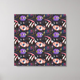 Toile Motif d'animaux aquatiques   vie sous-marine océan