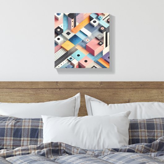 Toile motif d'art abstrait moderne (Insitu(Chambre))