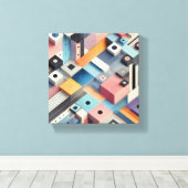 Toile motif d'art abstrait moderne (Insitu (Plancher de Bois))