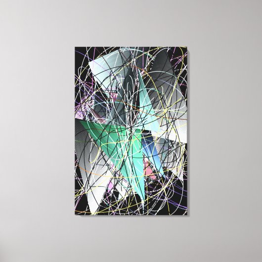 Toile Motif d'art géométrique 3D abstrait (Recto)