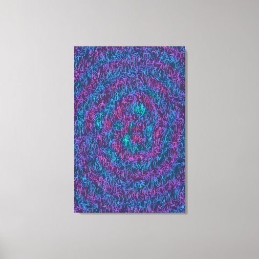 Toile Motif d'art mathématique algorithmique  (Recto)