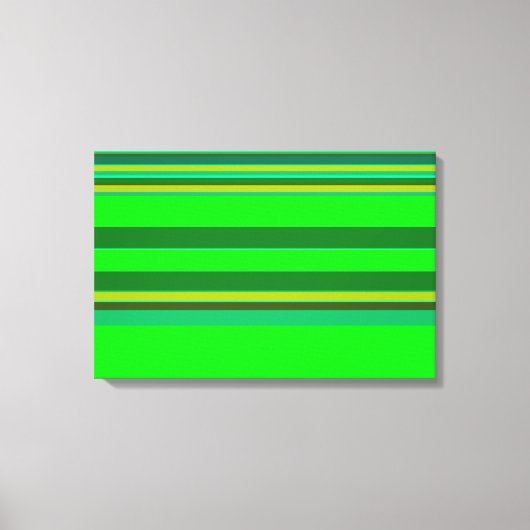 Toile Motif de bande verte coloré Customisé Designer (Recto)