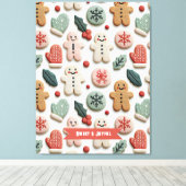 Toile Motif de biscuits de Noël mignon (Insitu (Plancher de Bois))