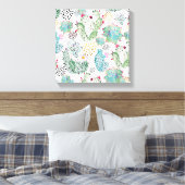 Toile motif de cactus et triangles aquarelle (Insitu(Chambre))