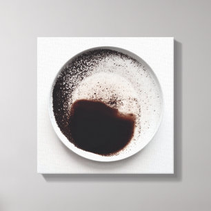 Toile Motif de café monochrome texture art abstrait 18