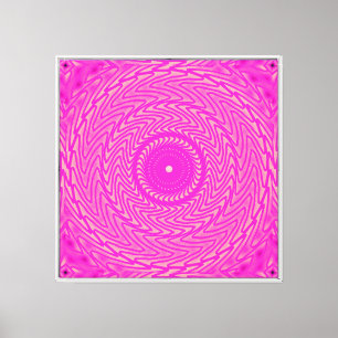 Toile Motif de cercles rose vif