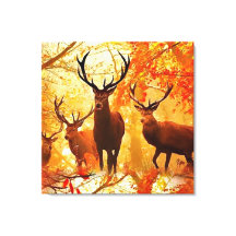 Motif de cerfs d'automne