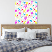 Toile Motif de cœurs colorés mignons (Insitu(Chambre))