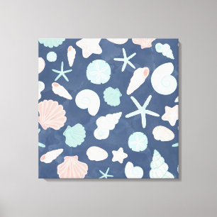 Toile motif de coquillages