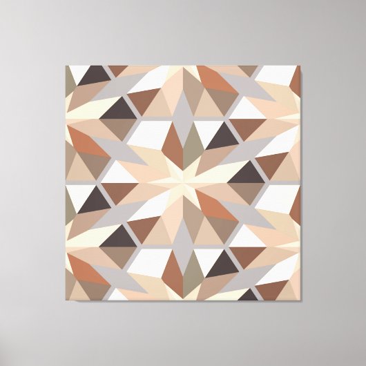 Toile Motif de couleurs naturelles géométriques (Recto)