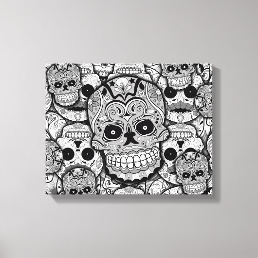 Toile Motif de crânes de sucre (Recto)