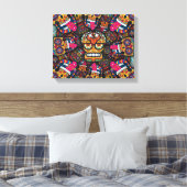 Toile Motif de crânes de sucre (Insitu(Chambre))